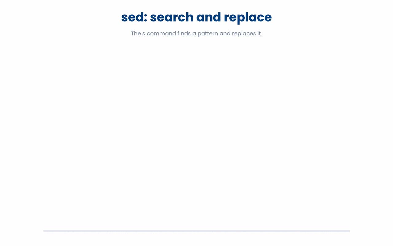A sed substitution replaces only the first match on each line by default, and adding the g flag makes it replace every match.